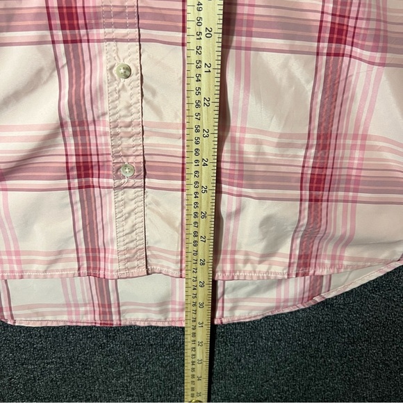 Eddie Bauer Pink Plaid Button Up Shirt, Womens XXL - Picture 3 of 7